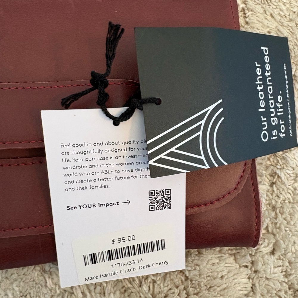 Burgundy Able Mare Clutch bag
